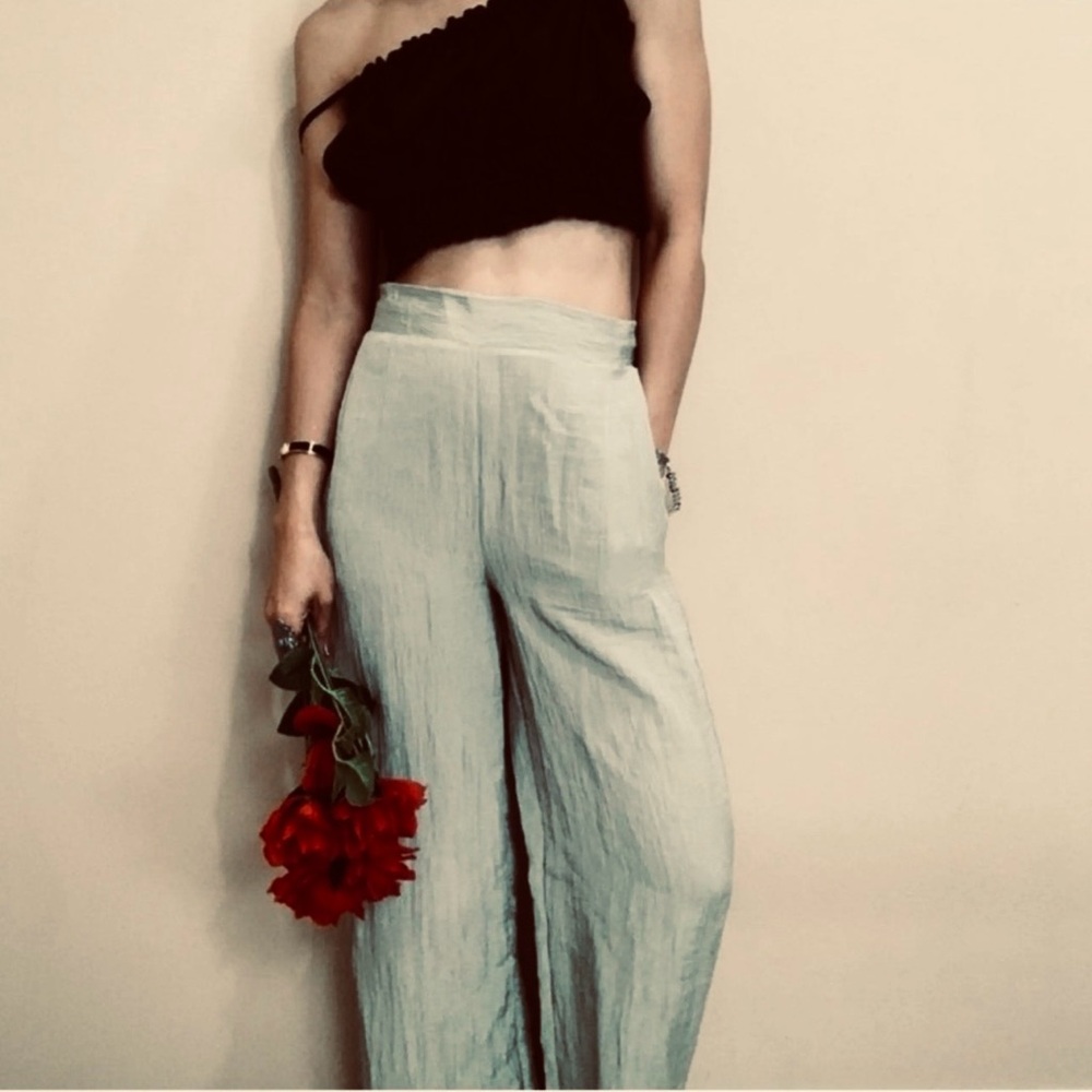 House of Harlow 1960 Green Wide Leg Pants